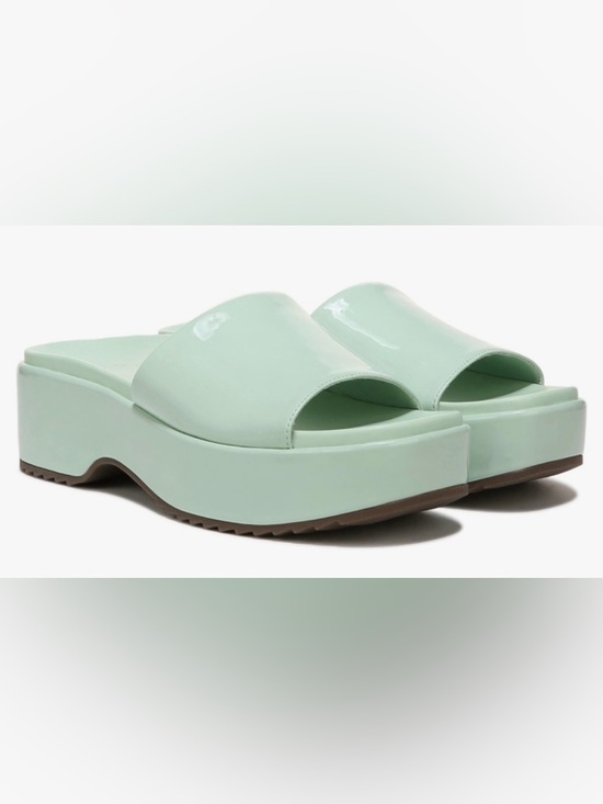 Vionic Shoes - NIB [Vionic] Trista Slide Platform Sandals in Menta Patent (green) Womens 7 or 8